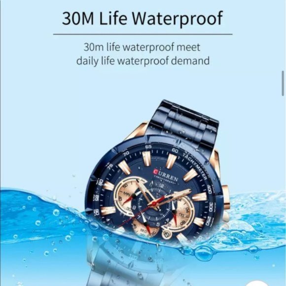 Men’s Quartz Stainless Steel Watch - Picture 3 of 8